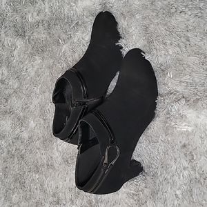 Black Suede Ankle Booties sz 11m